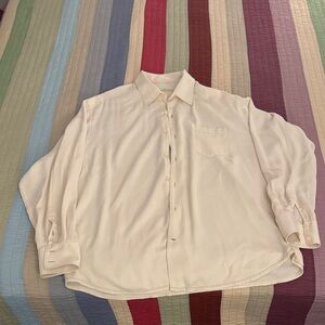 Tommy Bahama Cream Long-Sleeve Button-Down Shirt